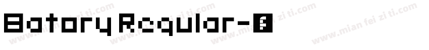 Batory Regular字体转换